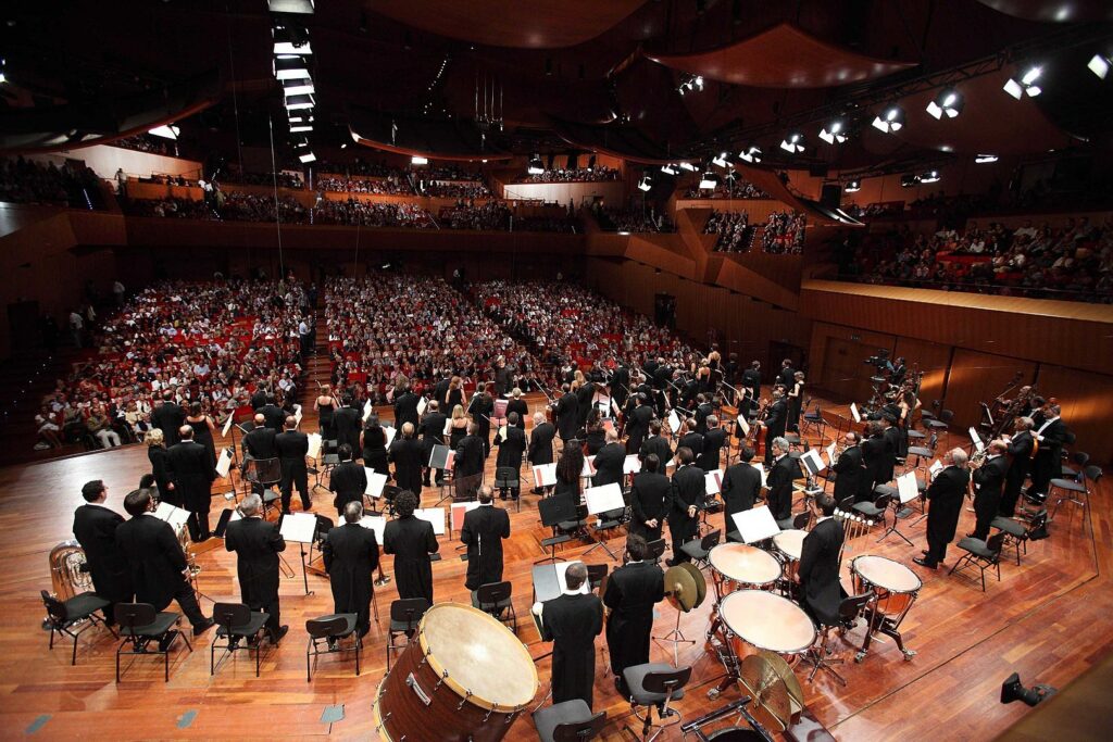 Orchestra_dell'Accademia_Nazionale_di_Santa_Cecilia all'auditorium della musica di roma