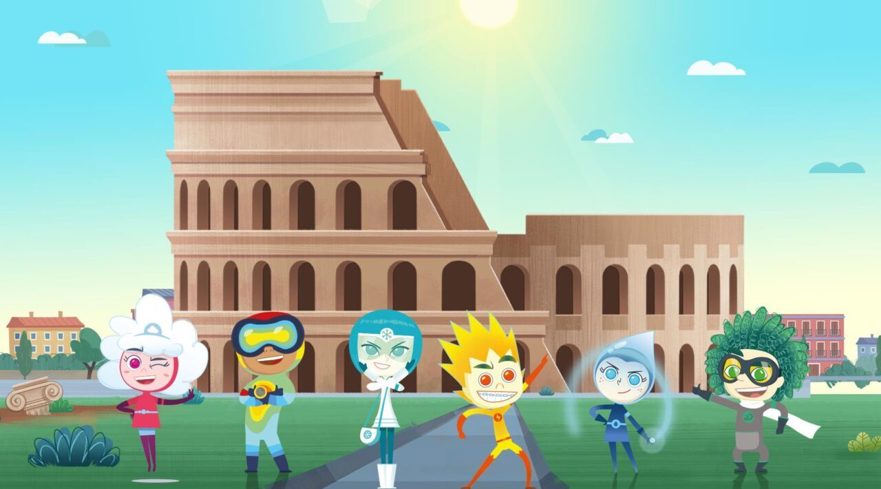 Cartone sul Colosseo