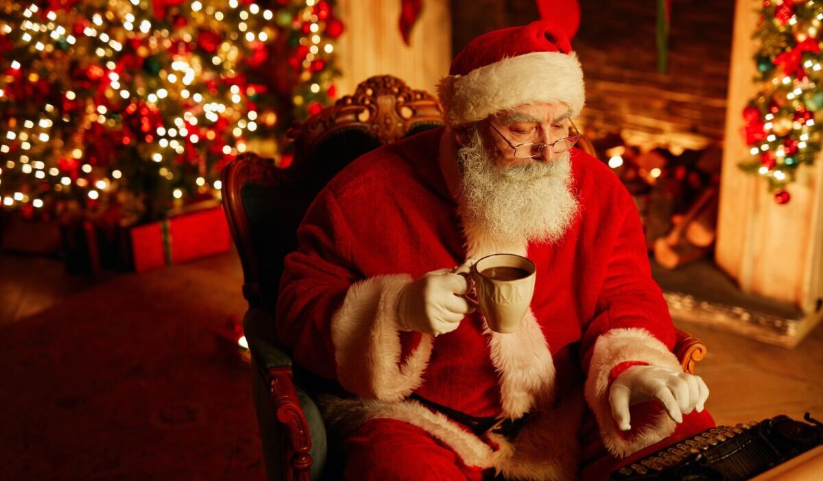 Santa Claus Relaxing At Home