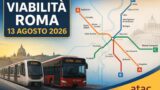 Viabilità e trasporti a Roma oggi, 13 agosto 2026: chiusure e aggiornamenti